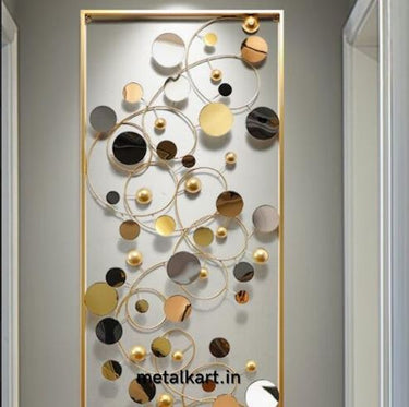 Metallic Radiant Button Burst Wall Art (20 x 50 Inches)